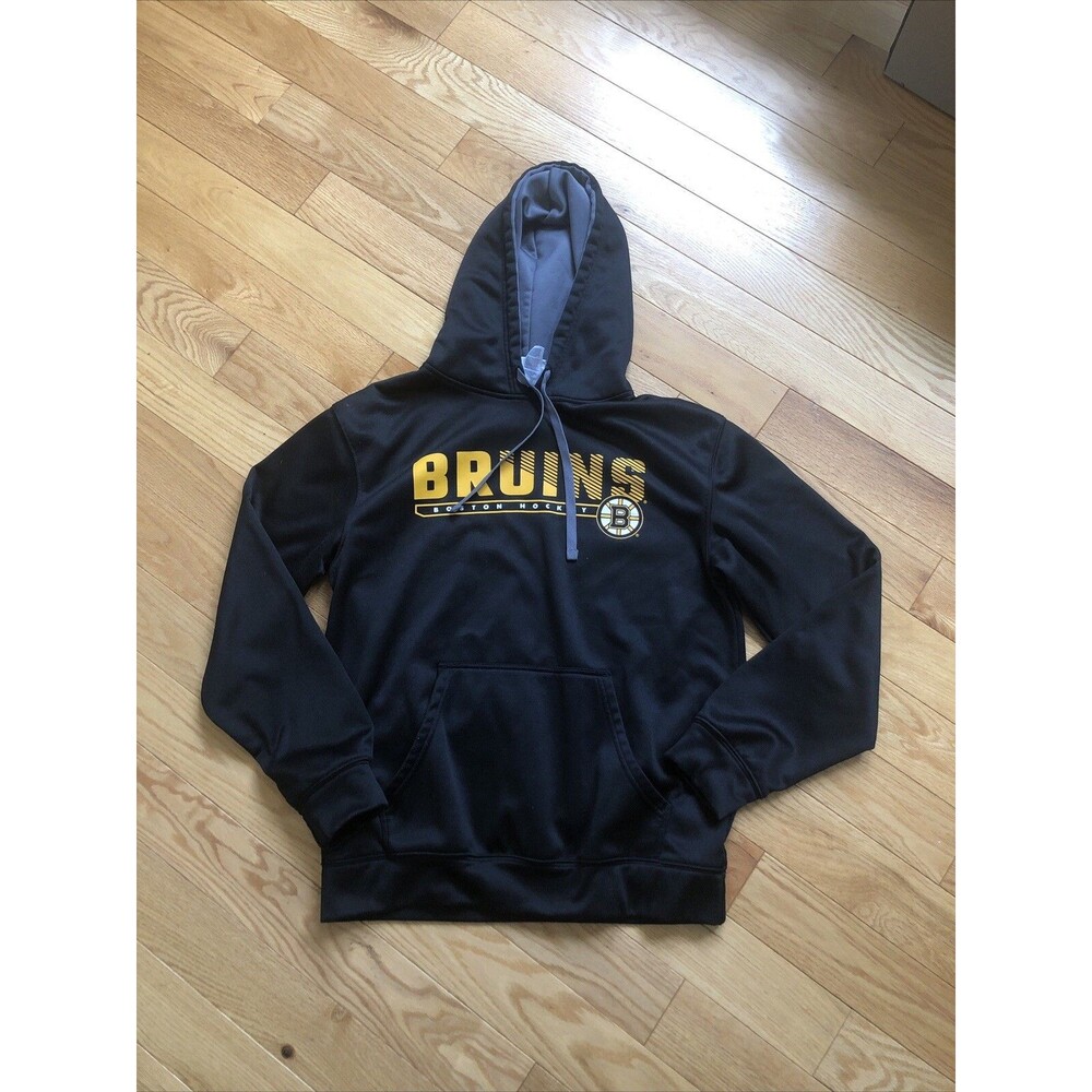 Boston Bruins NHL Hoodie Black Size Adult Medium 38/40 with Pouch and Drawstring